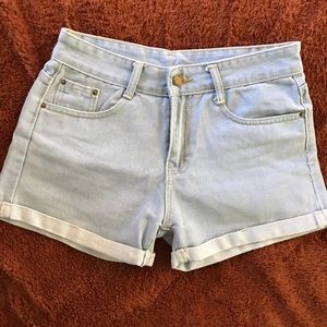 Distressed Denim Shorts